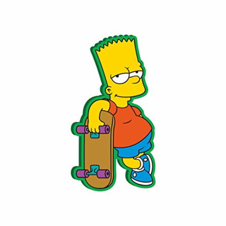 The Simpsons Bart with Skateboard Soft Touch PVC Magnet