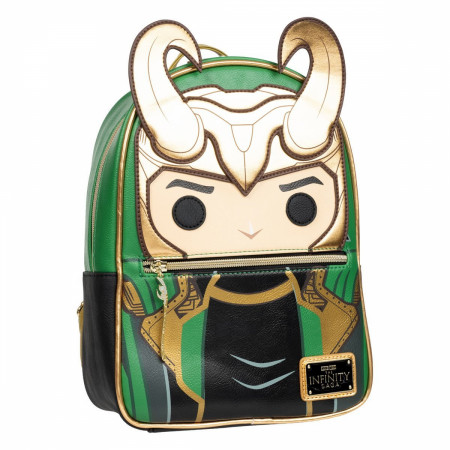 Loki w/ Glow-in-the-Dark Scepter Pop! Mini-Backpack By Loungefly