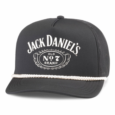 Jack Daniel's No 7. Logo Mesh Back Snapback Rope Hat