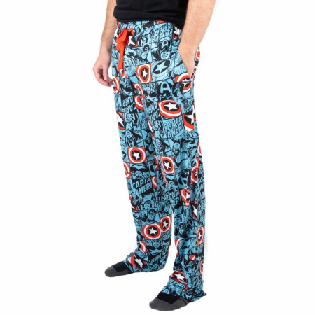 Marvel Captain America AOP Unisex Pajama Sleep Pants