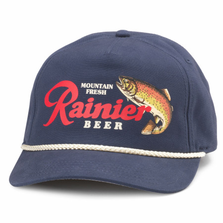 Rainier Beer Mountain Fresh Fishing Adjustable Rope Hat
