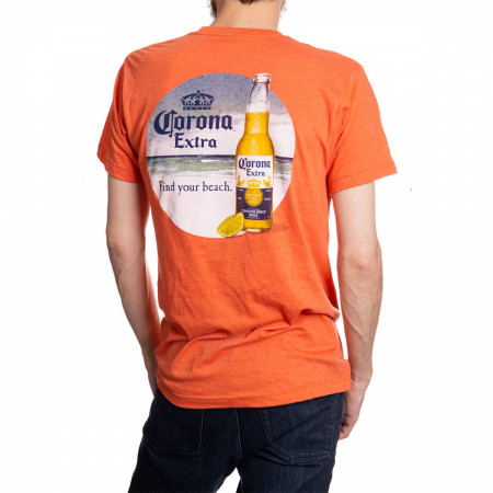 Corona Beach Scene Orange T-Shirt