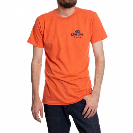 Corona Beach Scene Orange T-Shirt