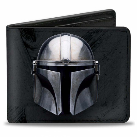 Star Wars The Mandalorian Bounty Hunter Helmet Vegan Leather Wallet