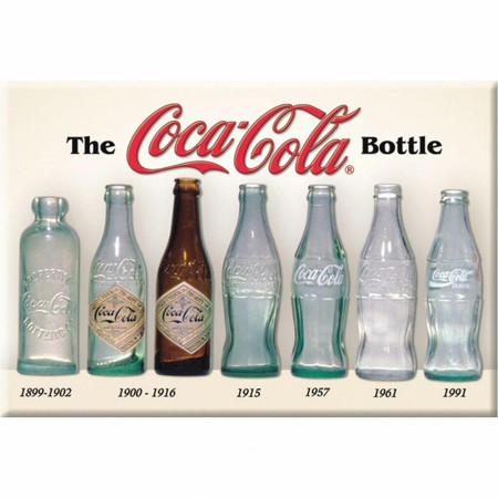Coca-Cola Bottle History 1899 - 1991 Soft Touch Magnet