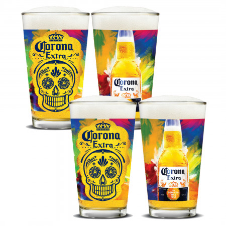 Corona Extra Día de Muertos Pint Glass Set of 4