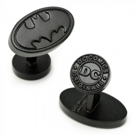 Batman Satin Black  Logo Cufflinks