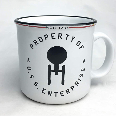 Stark Trek Property of U.S.S. Enterprise 20 Ounce Camper Mug