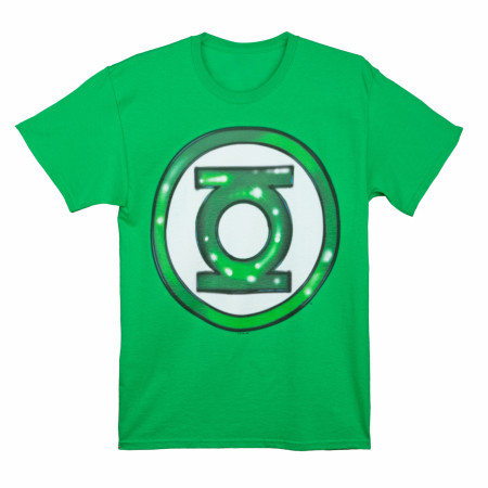 DC Comics Green Lantern 80's Airbrush Stylized Logo T-Shirt