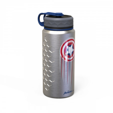 Captain America Shield Marvel Games 24oz Stainless Steel Vacuum Insulated Water Bottle