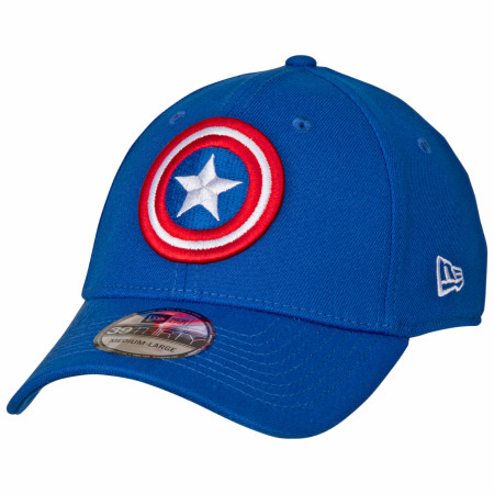 Captain America Shield Symbol Royal Blue New Era 39Thirty Fitted Hat