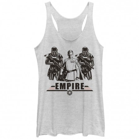 Star Wars Rogue One Empire White Juniors Racerback Tank Top