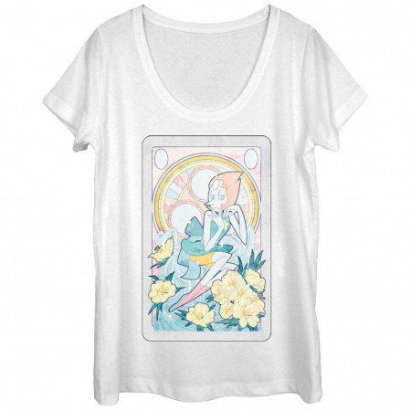 Steven Universe Pearl Card White T-Shirt