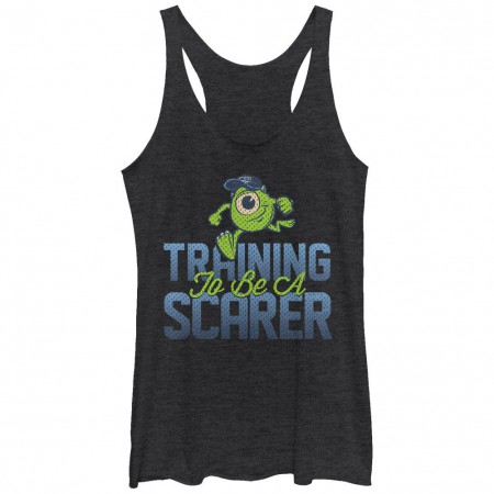 Disney Pixar Monsters Inc University Scarer In Training Black Juniors Racerback