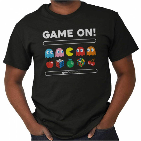 Pac-Man Game On Characters and Fruit Logo T-Shirt