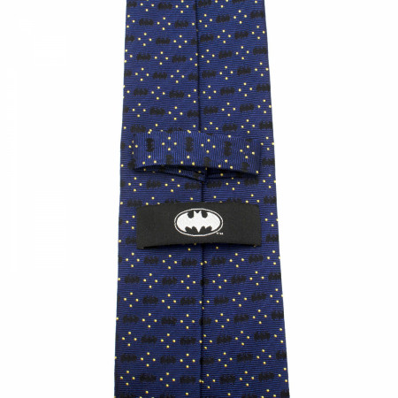 Batman Icon Diamond Dot Silk Tie