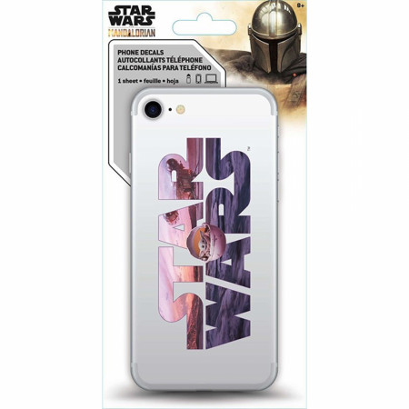 Star Wars The Mandalorian Grogu Star Wars Logo Phone Decal