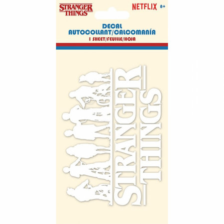 Stranger Things 3 Bikes Silhouette with White Logo Decal