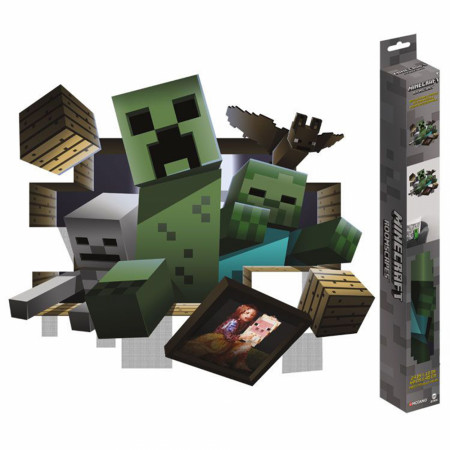Minecraft 3D Blocks & Enemies RoomScapes Wall Decal