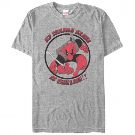 Deadpool Common Sense Gray Mens T-Shirt