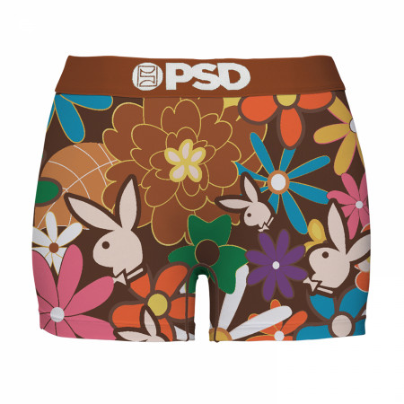 Playboy Bunny Mascot Microfiber Blend Women's PSD Boy Shorts Underwear-Large  