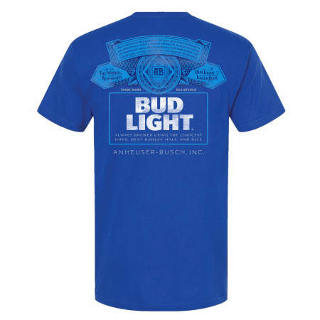Bud Light Bottle Label Front and Back T-Shirt