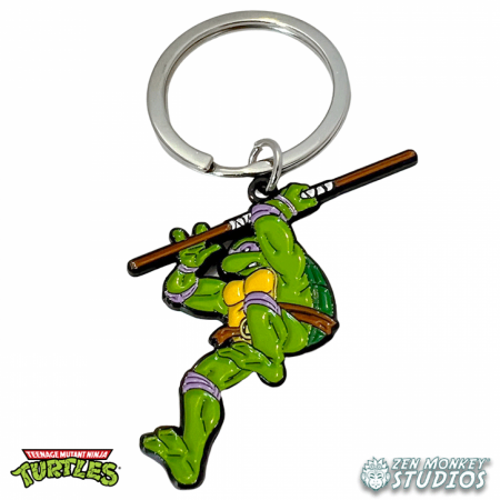 Leaping Donatello Teenage Mutant Ninja Turtles Keychain