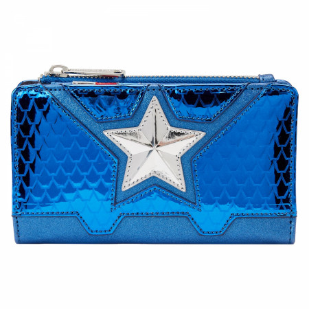 Captain America Cosplay Zip Around Wallet by Loungefly