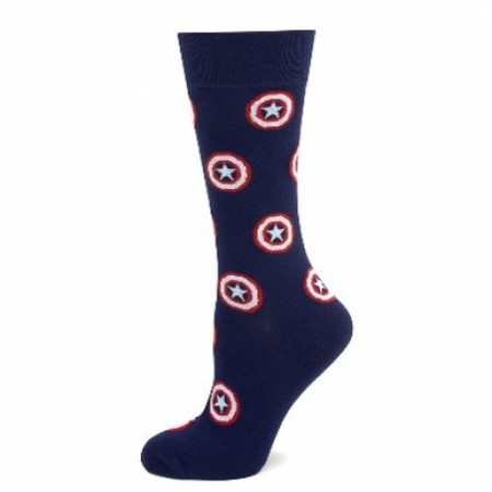 Captain America Shield Logo Dress Socks