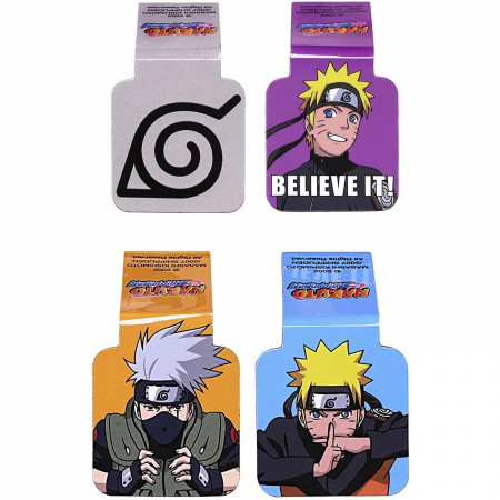 Naruto Believe It! Set of 4 Magnetic Bookmarks