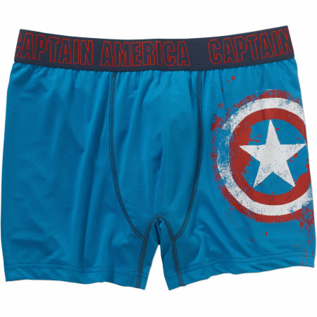 Captain America Distressed Shield Underwear Boxers Briefs