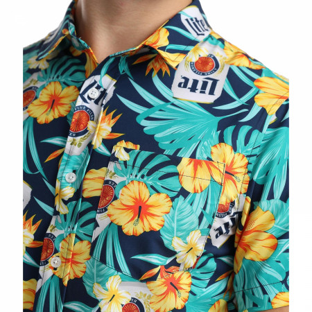 Miller Lite Tropical Cans Hawaiian Shirt