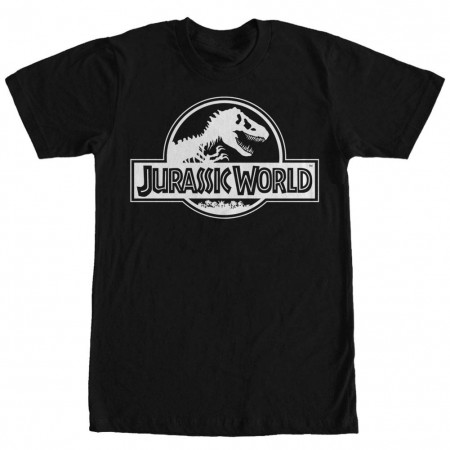 Jurassic World Simple Logo Black T-Shirt
