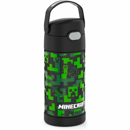 Minecraft Creeper Camo Stainless Steel 12oz Thermos Funtainer