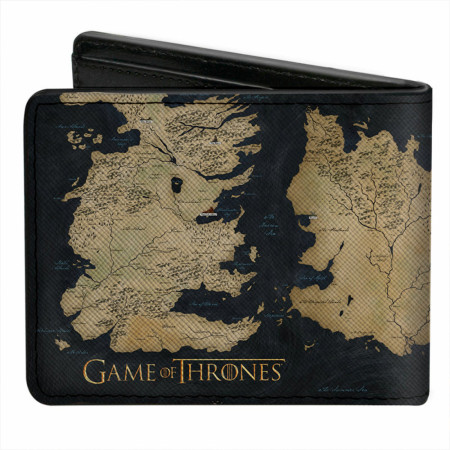 Game of Thrones World Map Westeros and Essos Bi-Fold Wallet