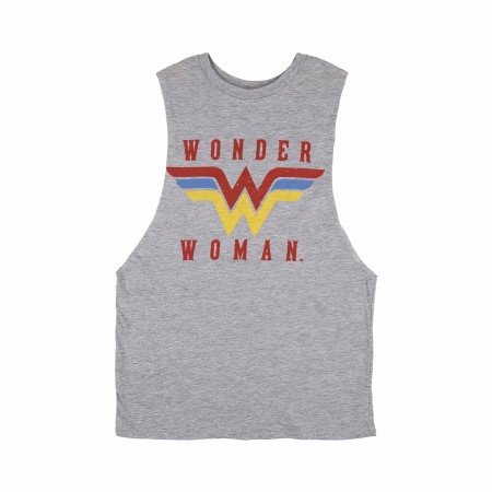 Wonder Woman Tri-Color Logo Junior's Tank Top