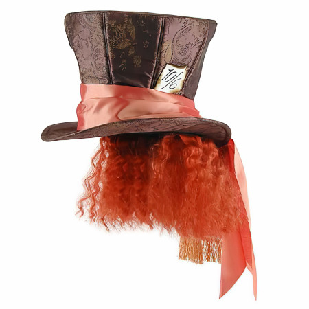 Alice In Wonderland Mad Hatter Plush Hat with Wig