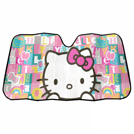 Hello Kitty Tile Art Accordion Bubble Car Sunshade