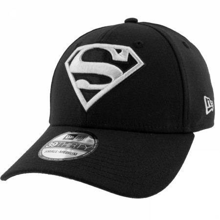 Superman Silver Logo New Era 39Thirty Fitted Hat