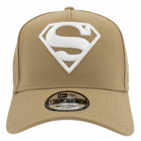 Superman Khaki New Era A-Frame 9Forty Adjustable Hat