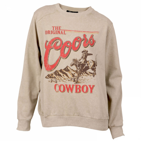 Coors The Original Cowboy Mineral Wash Women's Crew Sweatshirt