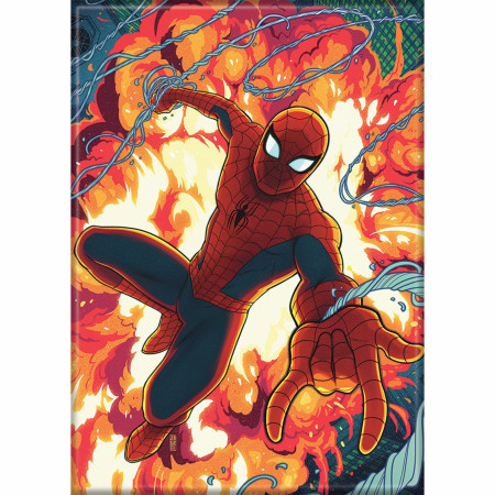 Marvel Comics Spider-Man Fiery Explosion Magnet