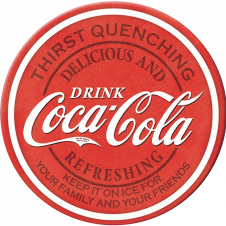 Coca-Cola Thirst Quenching Tin Magnet