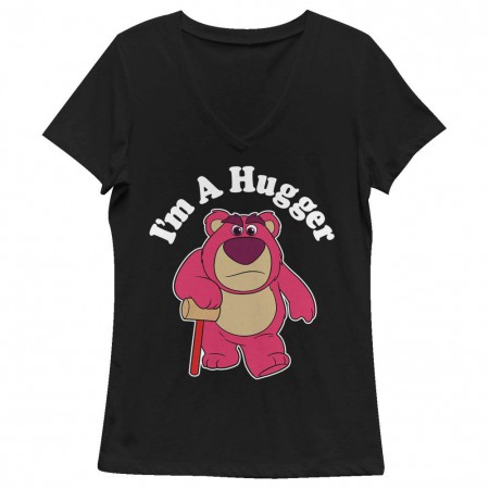 Disney Pixar Toy Story 1-3 I'm A Hugger Black Juniors V Neck T-Shirt
