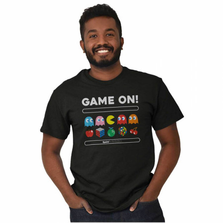 Pac-Man Game On Characters and Fruit Logo T-Shirt