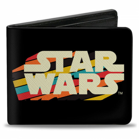 Star Wars Logo and X-Wing Starfighter Stripe Bi-Fold Wallet