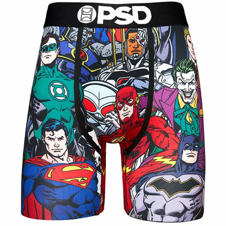 DC Comics Boys Squad Lineup All Over Print Men's PSD Boxer Briefs