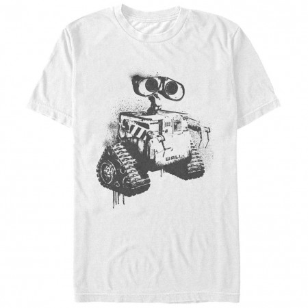 Disney Pixar Wall E Stencil WallE White T-Shirt