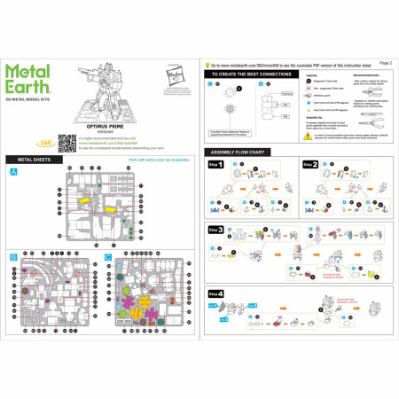 Transformers Optimus Prime Metal Earth Model Kit