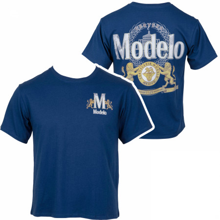 Modelo Logo Front Back Crew Royal Blue Colorway T-Shirt
